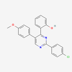 6-[2-(4-Chlorophenyl)-5-(4-methoxyphenyl)pyrimidin-4(3H)-ylidene]cyclohexa-2,4-dien-1-one