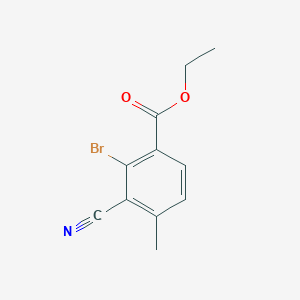 molecular formula C11H10BrNO2 B1417102 Ethyl 2-bromo-3-cyano-4-methylbenzoate CAS No. 1805020-64-7