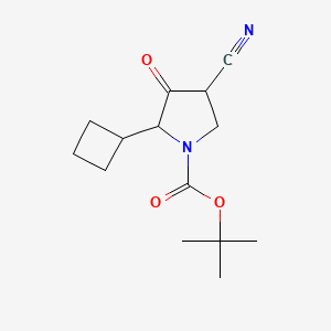 molecular formula C14H20N2O3 B14171024 Tert-butyl 4-cyano-2-cyclobutyl-3-oxopyrrolidine-1-carboxylate 