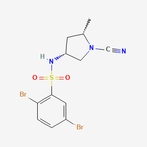 2,5-Dibromo-N-[(3R,5S)-1-cyano-5-methyl-3-pyrrolidinyl]benzenesulfonamide