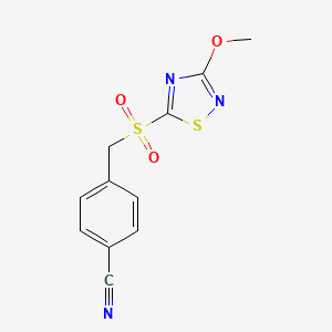 4-[(3-Methoxy-1,2,4-thiadiazole-5-sulfonyl)methyl]benzonitrile