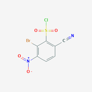 molecular formula C7H2BrClN2O4S B1417105 2-Bromo-6-cyano-3-nitrobenzenesulfonyl chloride CAS No. 1807210-18-9