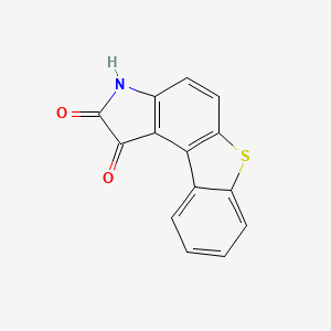 molecular formula C14H7NO2S B14171050 3H-[1]benzothiolo[3,2-e]indole-1,2-dione CAS No. 372974-30-6