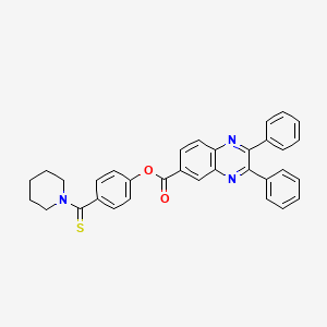 molecular formula C33H27N3O2S B14171094 [4-(Piperidine-1-carbothioyl)phenyl] 2,3-diphenylquinoxaline-6-carboxylate CAS No. 6926-97-2