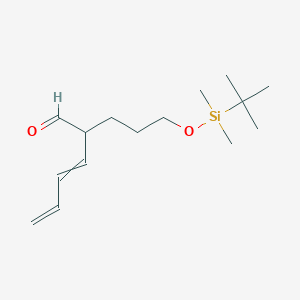 molecular formula C15H28O2Si B14171131 2-(3-{[tert-Butyl(dimethyl)silyl]oxy}propyl)hexa-3,5-dienal CAS No. 922515-78-4