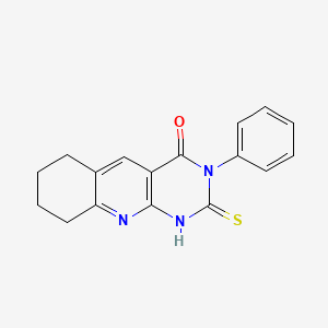 3-phenyl-2-sulfanylidene-6,7,8,9-tetrahydro-1H-pyrimido[4,5-b]quinolin-4-one