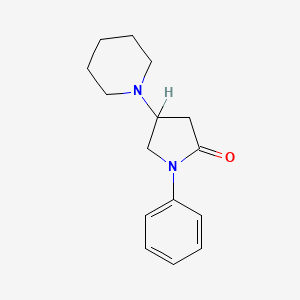 molecular formula C15H20N2O B14171171 1-Phenyl-4-piperidino-2-pyrrolidinone CAS No. 728-53-0