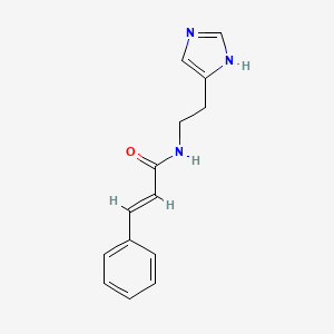 molecular formula C14H15N3O B14171202 Nalpha-Cinnamoylhistamine CAS No. 23708-06-7