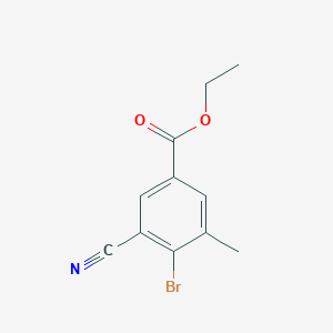 molecular formula C11H10BrNO2 B1417121 Ethyl 4-bromo-3-cyano-5-methylbenzoate CAS No. 1805571-94-1