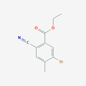 molecular formula C11H10BrNO2 B1417122 Ethyl 5-bromo-2-cyano-4-methylbenzoate CAS No. 1805487-76-6