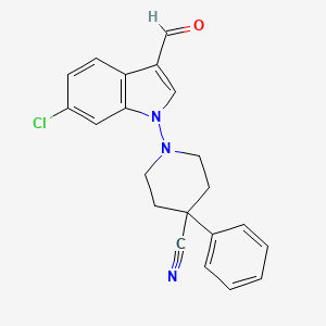 1-(6-Chloro-3-formyl-1H-indol-1-yl)-4-phenylpiperidine-4-carbonitrile