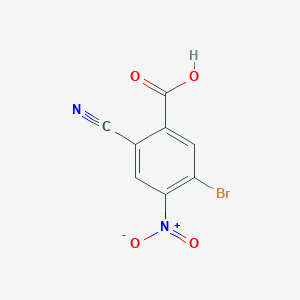 molecular formula C8H3BrN2O4 B1417123 5-Bromo-2-cyano-4-nitrobenzoic acid CAS No. 1804403-18-6