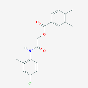 molecular formula C18H18ClNO3 B14171237 2-((4-Chloro-2-methylphenyl)amino)-2-oxoethyl 3,4-dimethylbenzoate CAS No. 446284-41-9