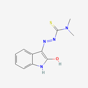 molecular formula C11H12N4OS B14171264 1,1-dimethyl-3-[(Z)-(2-oxoindolin-3-ylidene)amino]thiourea CAS No. 6452-08-0