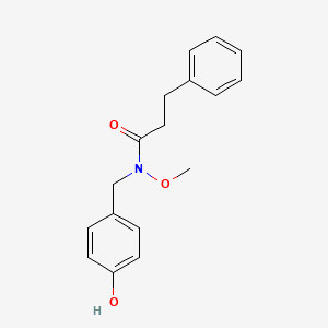 molecular formula C17H19NO3 B14171267 N-[(4-Hydroxyphenyl)methyl]-N-methoxy-3-phenylpropanamide CAS No. 922517-03-1