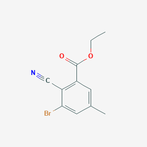 molecular formula C11H10BrNO2 B1417127 Ethyl 3-bromo-2-cyano-5-methylbenzoate CAS No. 1805519-75-8