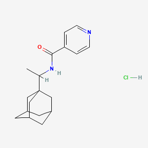 molecular formula C18H25ClN2O B14171298 N-(1-(1-Adamantyl)ethyl)isonicotinamide hydrochloride CAS No. 61876-26-4