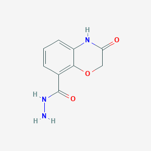 molecular formula C9H9N3O3 B1417133 3-oxo-3,4-dihydro-2H-1,4-benzoxazine-8-carbohydrazide CAS No. 2168265-00-5