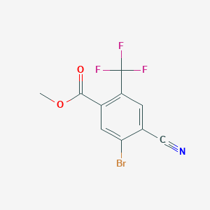 molecular formula C10H5BrF3NO2 B1417135 Methyl 5-bromo-4-cyano-2-(trifluoromethyl)benzoate CAS No. 1805595-08-7