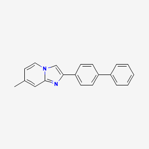 molecular formula C20H16N2 B14171381 7-Methyl-2-(4-phenylphenyl)imidazo[1,2-a]pyridine CAS No. 65964-64-9