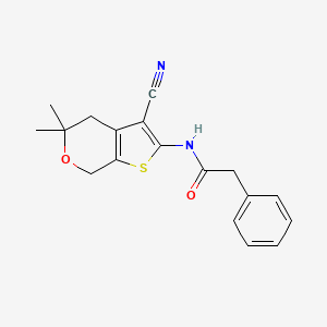 N-(3-cyano-5,5-dimethyl-4,7-dihydrothieno[2,3-c]pyran-2-yl)-2-phenylacetamide