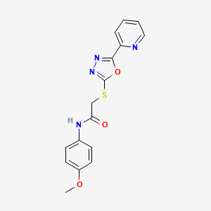 N-(4-methoxyphenyl)-2-{[5-(pyridin-2-yl)-1,3,4-oxadiazol-2-yl]sulfanyl}acetamide