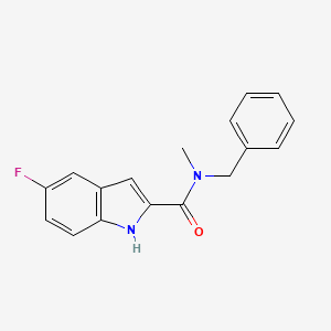 molecular formula C17H15FN2O B14171447 N-benzyl-5-fluoro-N-methyl-1H-indole-2-carboxamide CAS No. 902313-59-1