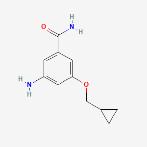 molecular formula C11H14N2O2 B1417146 3-氨基-5-环丙基甲氧基苯甲酰胺 CAS No. 1369866-57-8