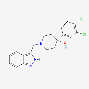 molecular formula C19H19Cl2N3O B14171468 4-(3,4-Dichlorophenyl)-1-[(2H-indazol-3-yl)methyl]piperidin-4-ol CAS No. 925218-09-3