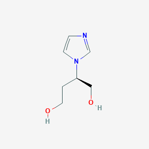 molecular formula C7H12N2O2 B14171489 (2R)-2-(1H-Imidazol-1-yl)butane-1,4-diol CAS No. 927913-00-6