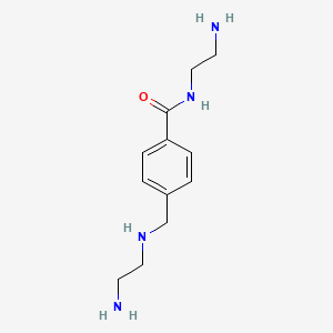 molecular formula C12H20N4O B14171494 N-(2-Aminoethyl)-4-{[(2-aminoethyl)amino]methyl}benzamide CAS No. 922713-03-9