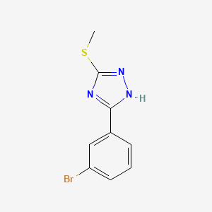 molecular formula C9H8BrN3S B14171504 5-(3-Bromophenyl)-3-(methylsulfanyl)-1H-1,2,4-triazole CAS No. 924663-95-6