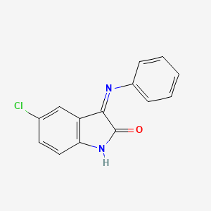 molecular formula C14H9ClN2O B1417152 (3Z)-5-chloro-3-(phenylimino)-1,3-dihydro-2H-indol-2-one CAS No. 60283-79-6