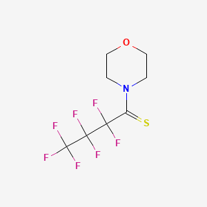 molecular formula C8H8F7NOS B14171523 2,2,3,3,4,4,4-Heptafluoro-1-(morpholin-4-yl)butane-1-thione CAS No. 1206684-15-2