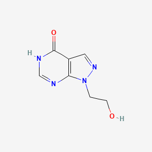 molecular formula C7H8N4O2 B1417153 1-(2-羟乙基)-1,2-二氢-4H-吡唑并[3,4-d]嘧啶-4-酮 CAS No. 32672-82-5
