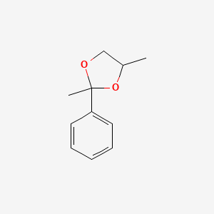 molecular formula C11H14O2 B14171535 2,4-Dimethyl-2-phenyl-1,3-dioxolane CAS No. 4359-30-2