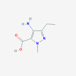 molecular formula C7H11N3O2 B14171575 4-Amino-3-ethyl-1-methyl-1H-pyrazole-5-carboxylic acid 