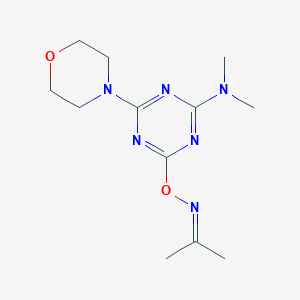 N,N-dimethyl-4-morpholin-4-yl-6-(propan-2-ylideneamino)oxy-1,3,5-triazin-2-amine