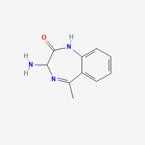 molecular formula C10H11N3O B1417159 3-amino-5-methyl-1H-benzo[e][1,4]diazepin-2(3H)-one CAS No. 205989-36-2