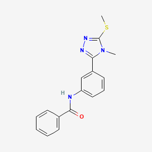 N-[3-(4-methyl-5-methylsulfanyl-1,2,4-triazol-3-yl)phenyl]benzamide