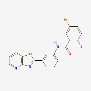 5-bromo-2-iodo-N-[3-([1,3]oxazolo[4,5-b]pyridin-2-yl)phenyl]benzamide