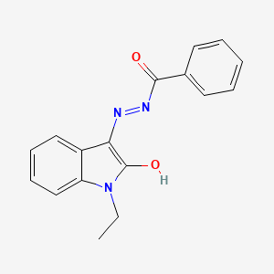 N'-[(3Z)-1-ethyl-2-oxo-1,2-dihydro-3H-indol-3-ylidene]benzohydrazide