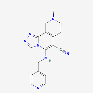 9-Methyl-5-[(pyridin-4-ylmethyl)amino]-7,8,9,10-tetrahydro[1,2,4]triazolo[3,4-a][2,7]naphthyridine-6-carbonitrile