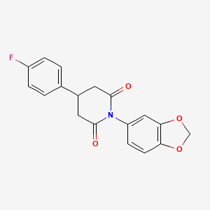 1-(2H-1,3-Benzodioxol-5-yl)-4-(4-fluorophenyl)piperidine-2,6-dione