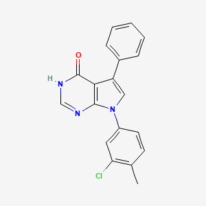 molecular formula C19H14ClN3O B1417165 7-(3-Chloro-4-methylphenyl)-5-phenyl-7H-pyrrolo[2,3-d]pyrimidin-4-ol CAS No. 865546-59-4