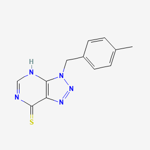 molecular formula C12H11N5S B1417166 3-(4-甲基苄基)-3H-[1,2,3]三唑并[4,5-d]嘧啶-7-硫醇 CAS No. 258356-19-3