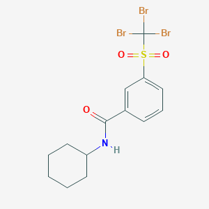 N-Cyclohexyl-3-(tribromomethanesulfonyl)benzamide