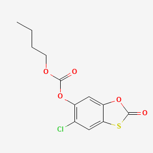 Butyl 5-chloro-2-oxo-1,3-benzoxathiol-6-YL carbonate