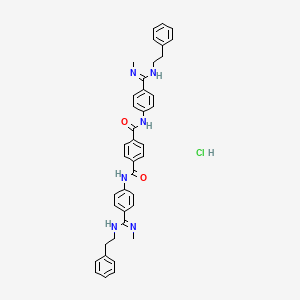 Terephthalanilide,4''-bis(N'-methyl-N-phenethylamidino)-, dihydrochloride, hydrate