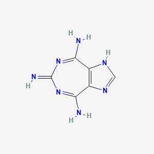 molecular formula C6H7N7 B1417171 咪唑并[4,5-e][1,3]二氮杂菲-4,6,8-三胺 CAS No. 162009-79-2